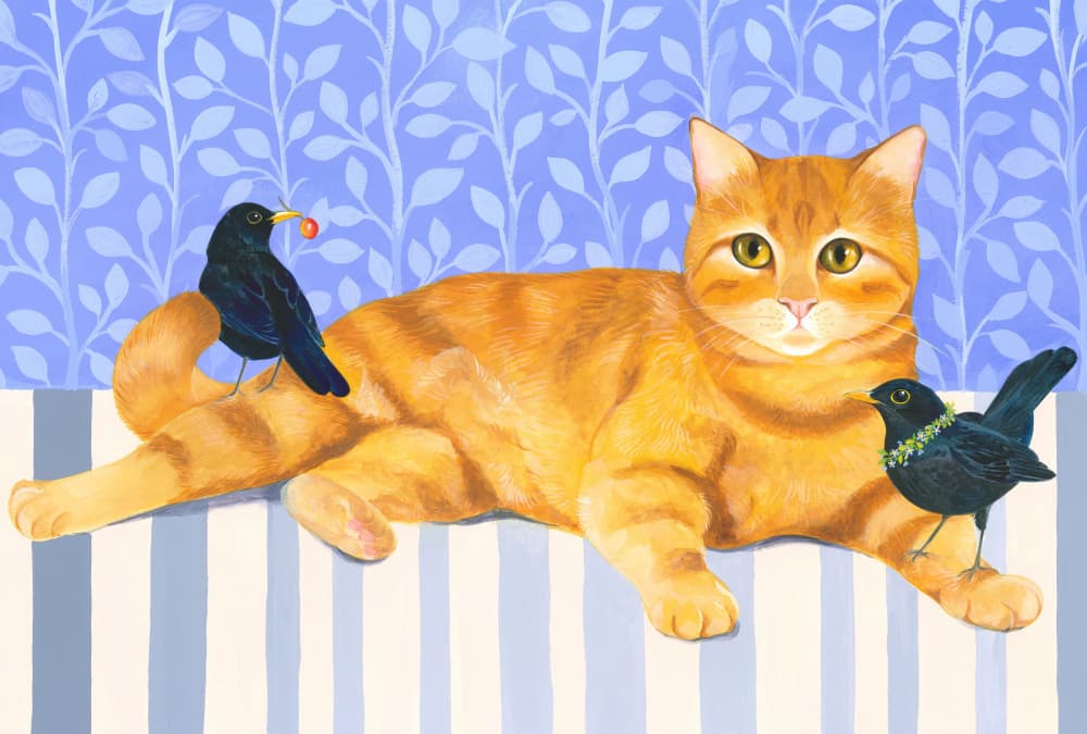 Relaxed Orange Tabby Cat by Isabelle Brent — canvas wall art