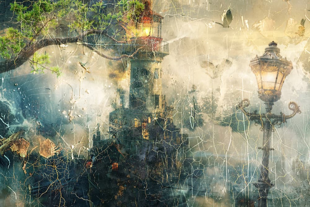 Fantasy Lighthouse Scene by Rafal Kulik — canvas wall art