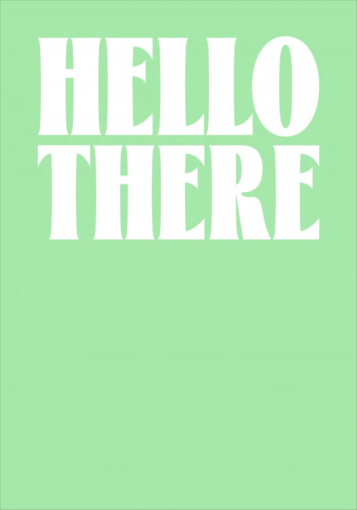 Green Hello There by Athene Fritsch — canvas wall art