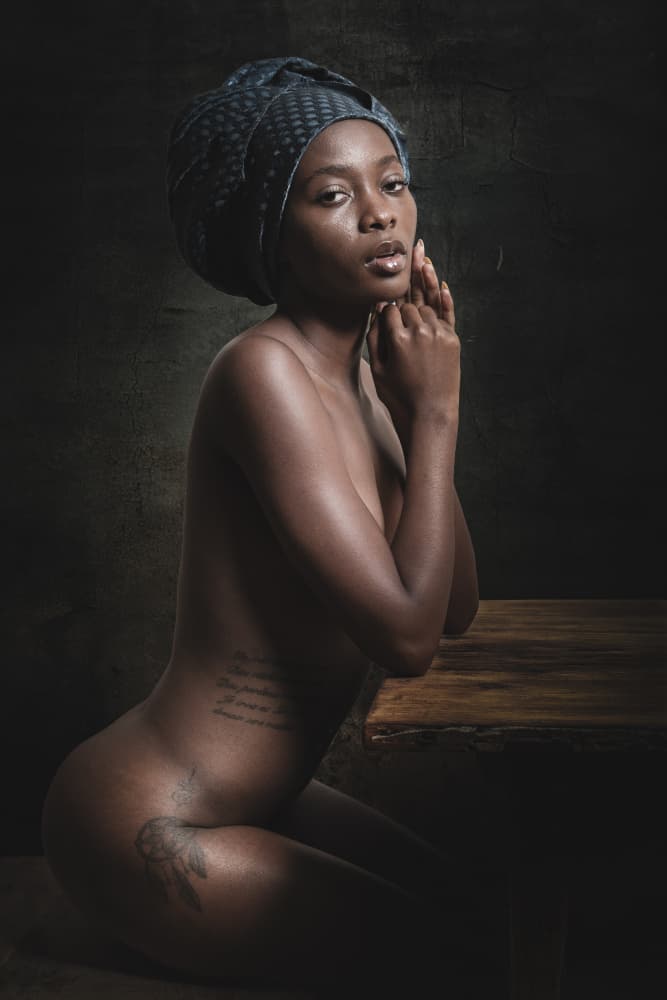 Contemplative African Portrait by Christian Kurz — canvas wall art