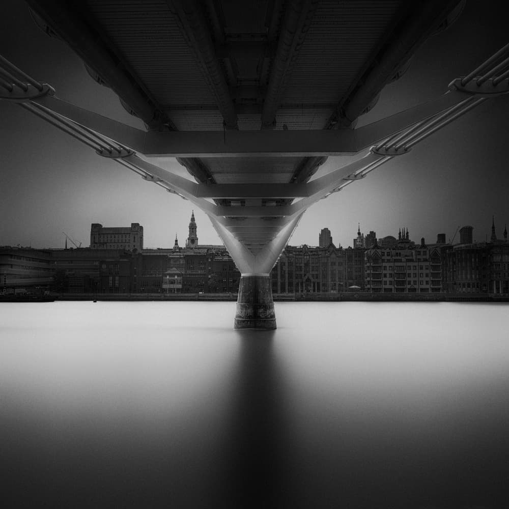Under Millennium Bridge by Ahmed Thabet — canvas wall art