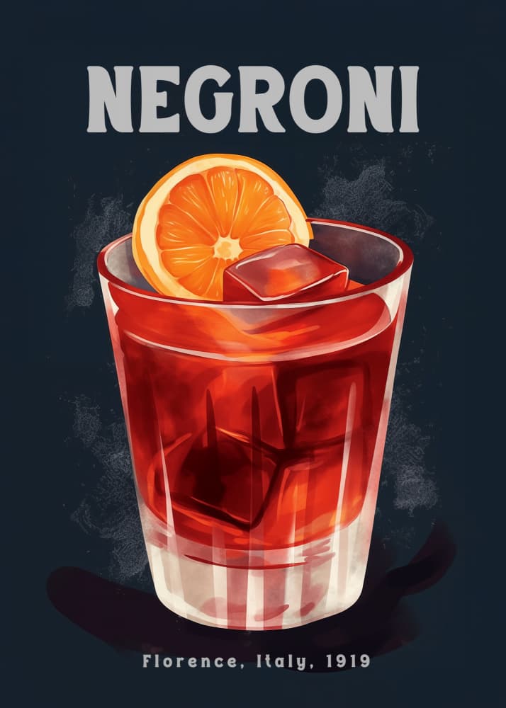 Classic Florence Negroni by Andreas Magnusson — canvas wall art