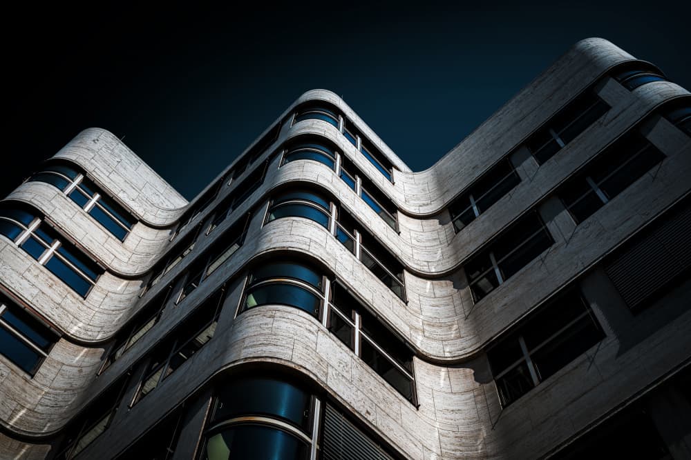 Modern Building Curves by Luigi Greco — canvas wall art