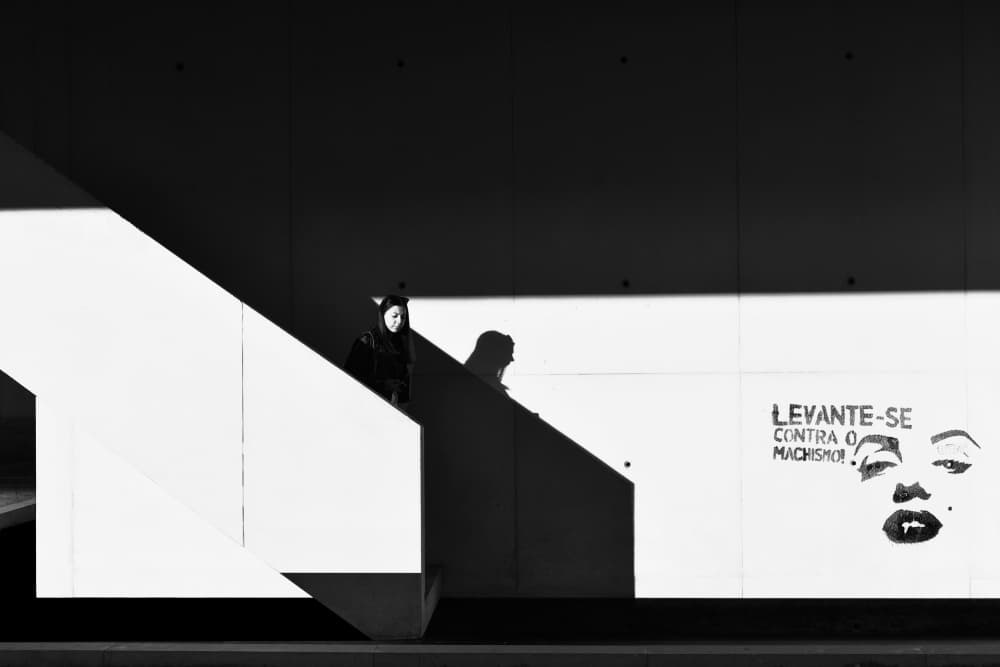 Staircase Light Message by Jorge Pimenta — canvas wall art