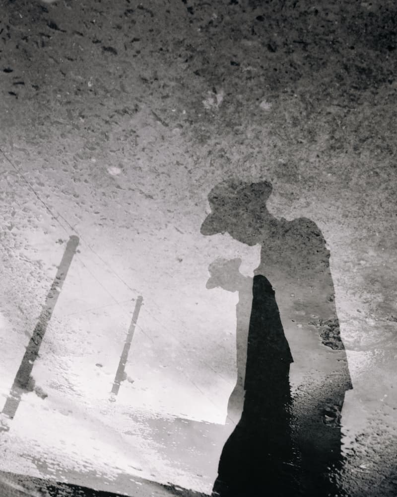 Lone Figure Puddle by Wanjae Choi — canvas wall art