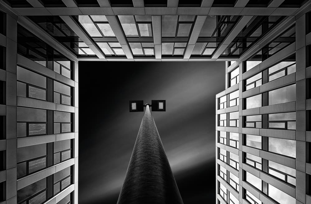 Urban Upward View by Karol Važan — canvas wall art