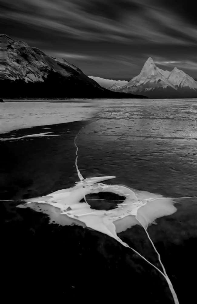 Icy Mountain Lake by Jiahong Zeng — canvas wall art
