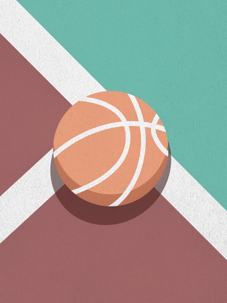 Basketball Court Play by Pictufy Studio IV — canvas wall art