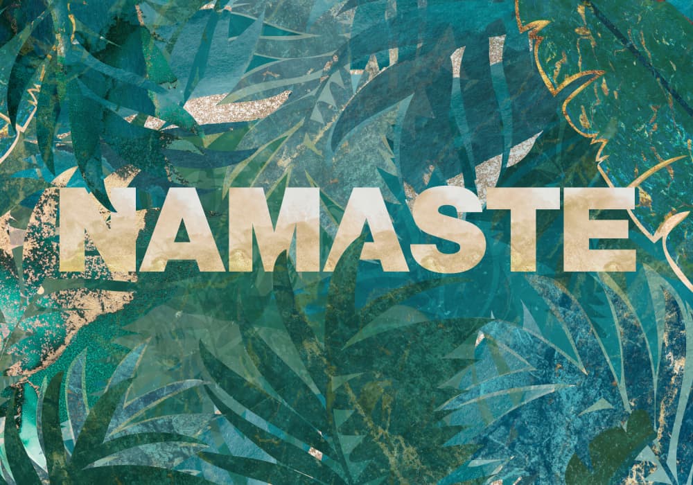 Namaste Tropical Serenity by Sarah Manovski — canvas wall art