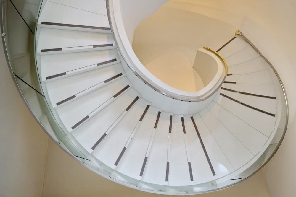 Elegant Spiral Staircase by Henk Langerak — canvas wall art