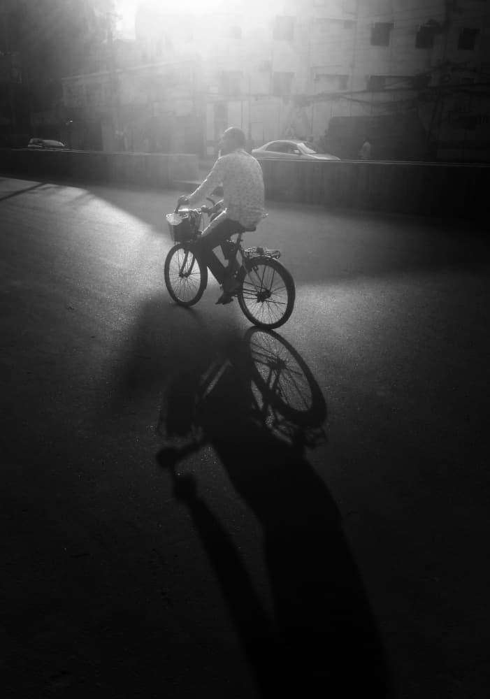 Lone Rider Shadow by Raju Khan — canvas wall art