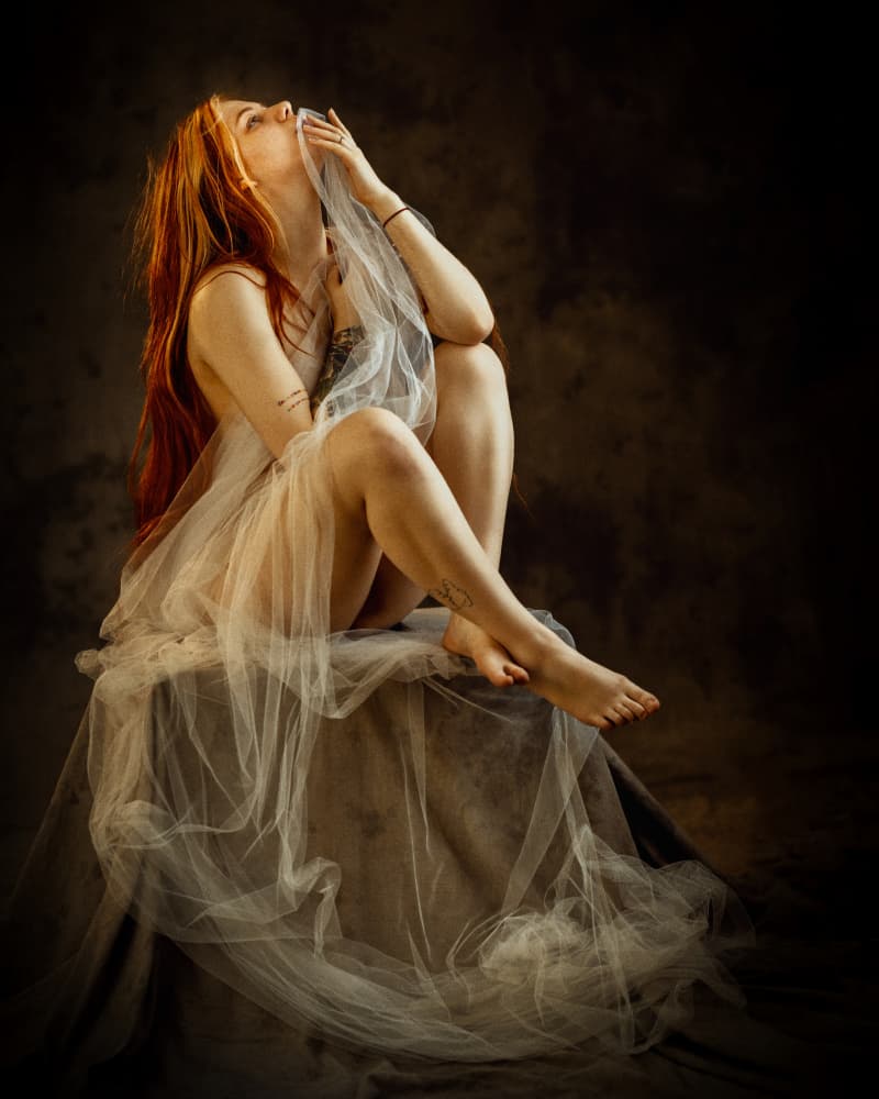 Red Haired Ethereal Beauty by Franky De Meyer — canvas wall art