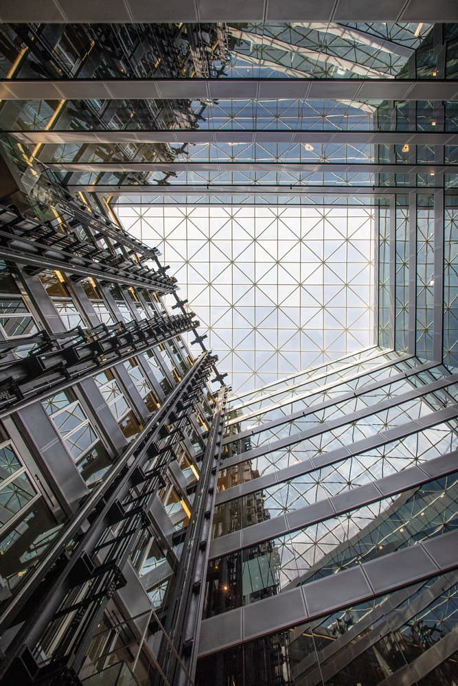Upward Modern Atrium by Linda Wride — canvas wall art