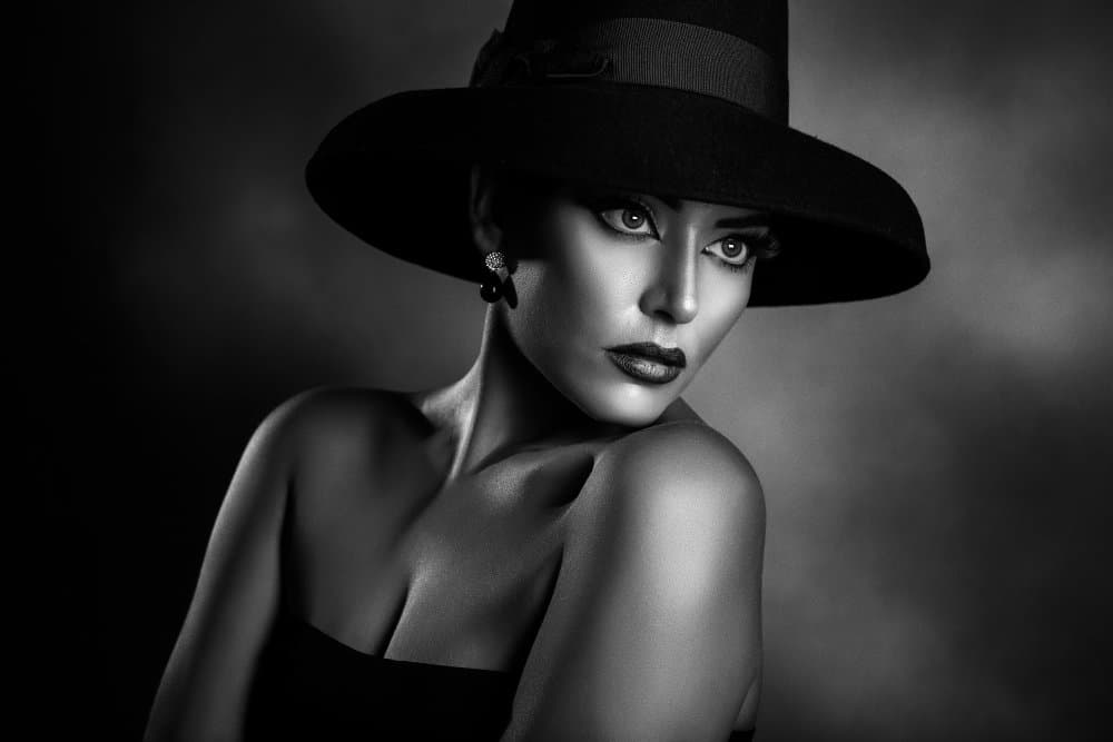 Mysterious Woman Hat by Peppe Tambè — canvas wall art