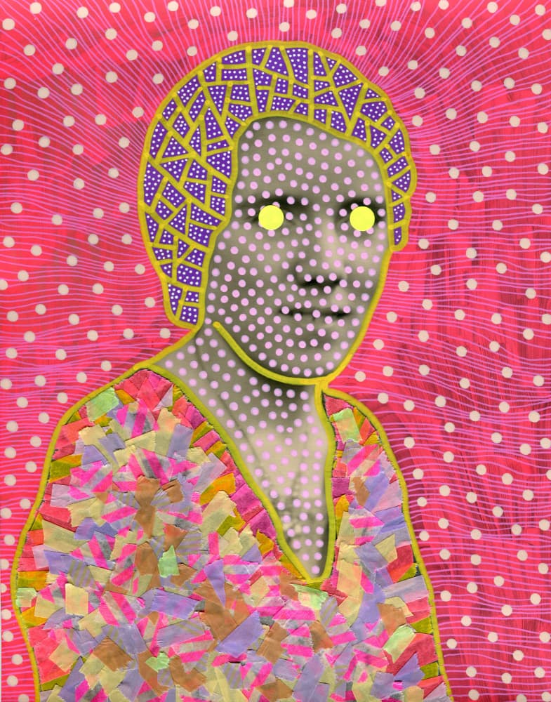 Glowing Polka Dot Portrait