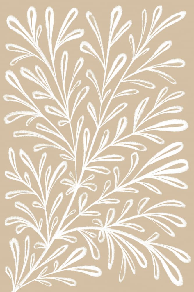 Organic Leaf Pattern by Martina — canvas wall art