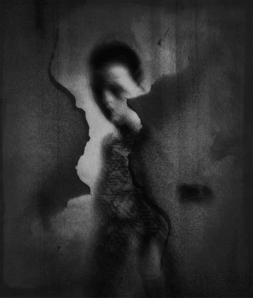 Moody Female Silhouette by Dalibor Davidovic — canvas wall art