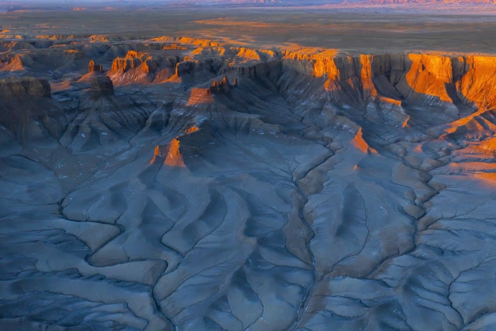 Golden Desert Canyons by Judy Tseng — canvas wall art
