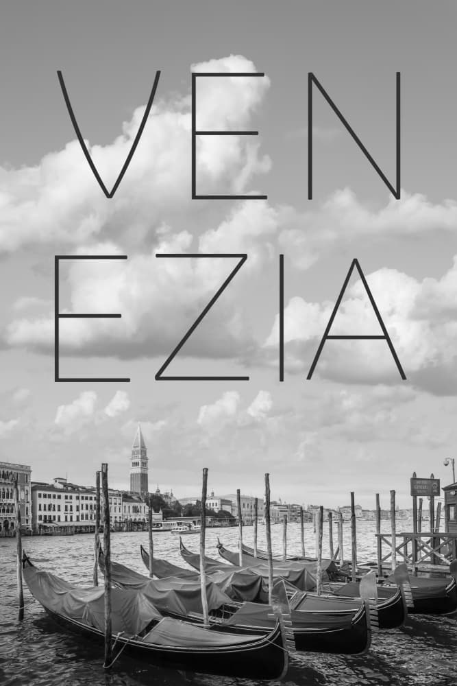 Venice Gondolas Canal View by Melanie Viola — canvas wall art