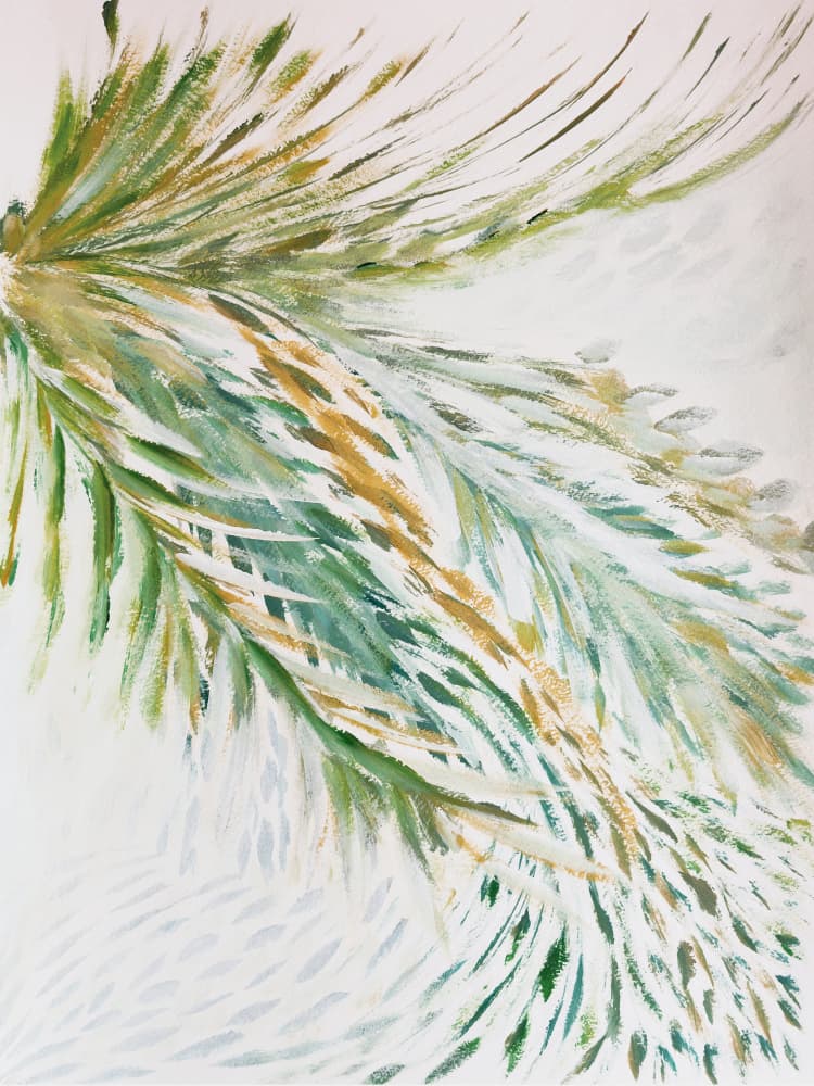 Winter Pine Branches by Breanna Megan Studio — canvas wall art
