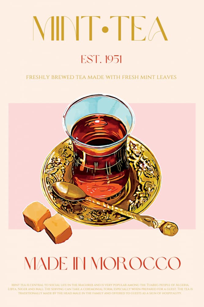 Moroccan Mint Tea by Nazma Khokhar — canvas wall art