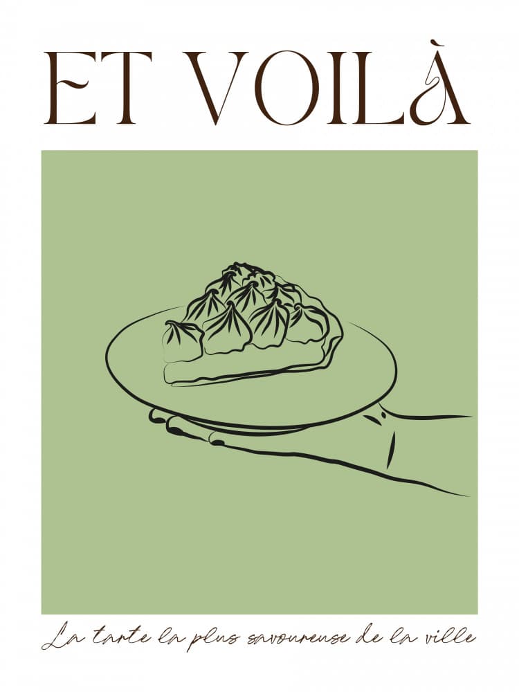 Et Voilà Meringue Pie by Ohkimiko — canvas wall art