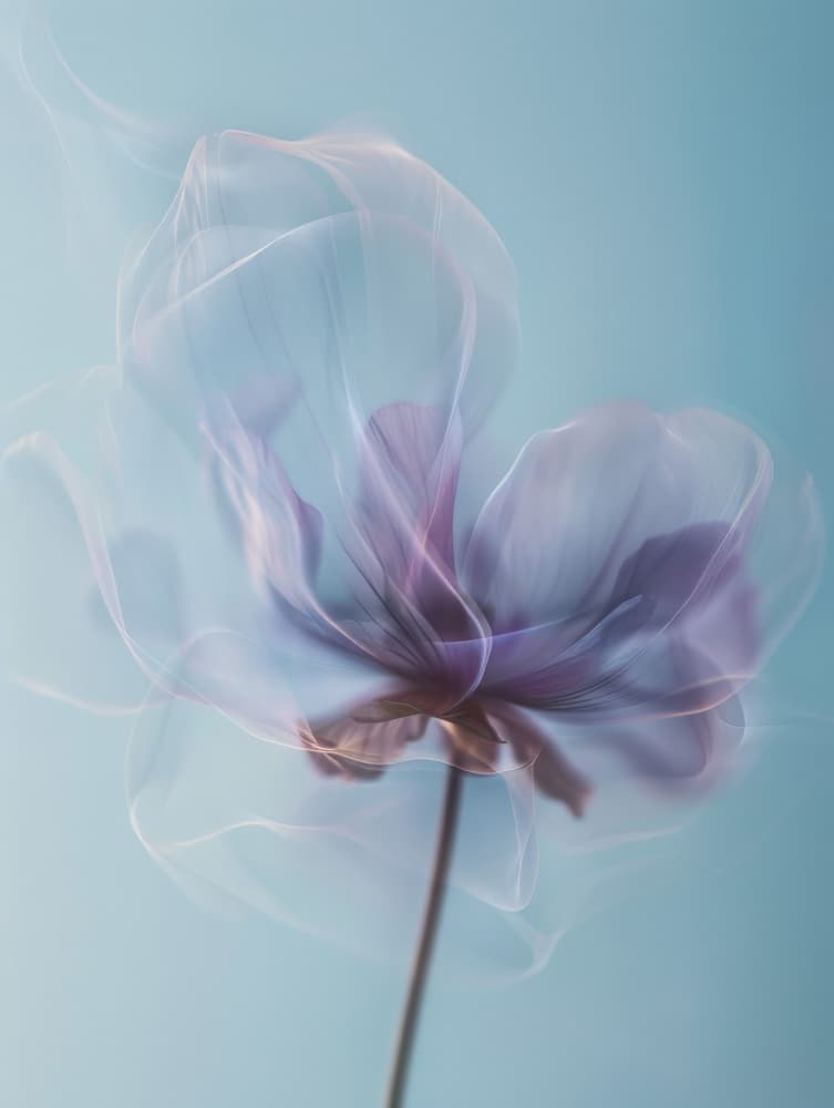 Ethereal Purple Bloom by Bilge Paksoylu — canvas wall art