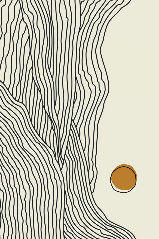 Minimalist Mountain Sun by jay stanley — canvas wall art