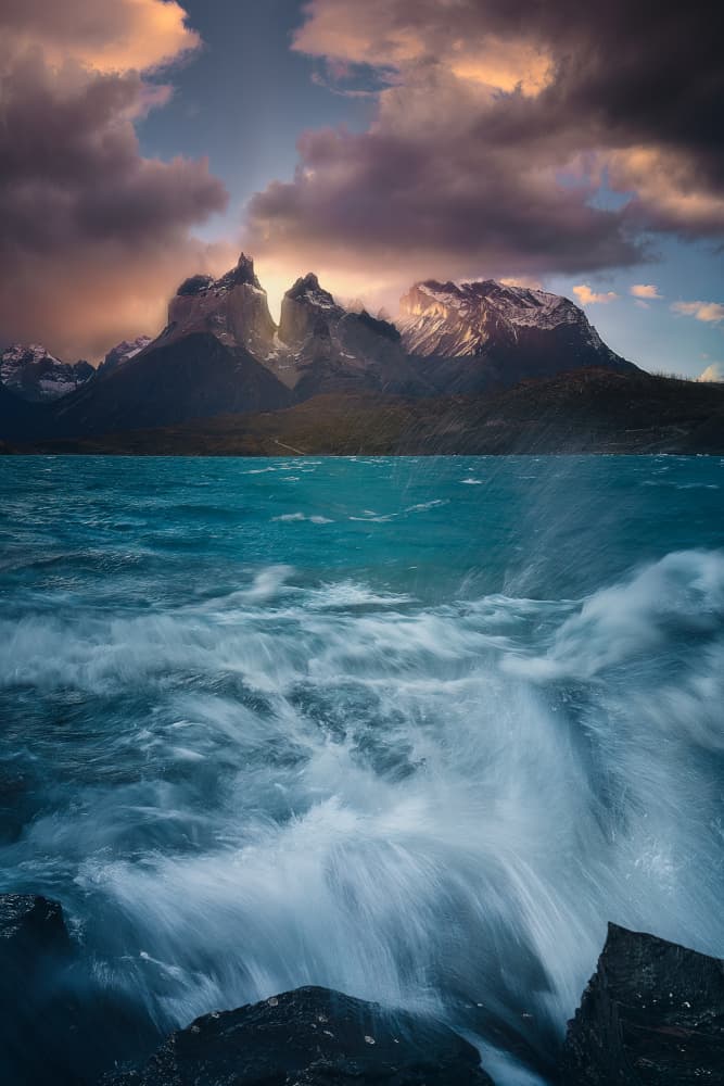 Dramatic Mountain Waves by Javier de la Torre — canvas wall art