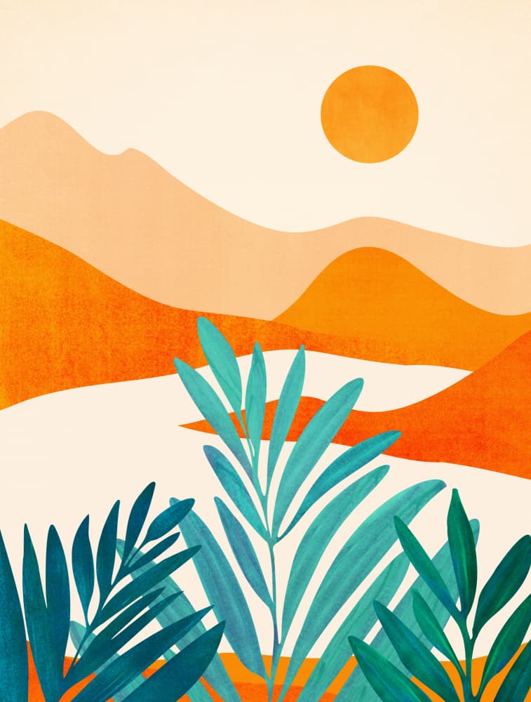 Alpine Sunset Tall Orange by Kristian Gallagher — canvas wall art