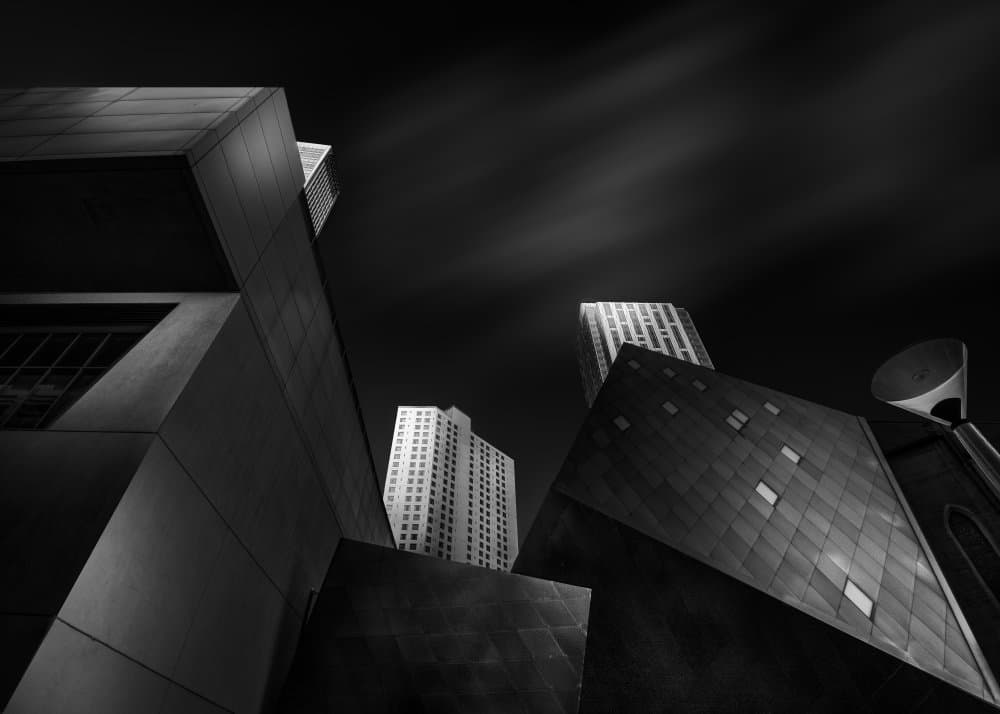 Stark Urban Architecture by Jiong Chen — canvas wall art