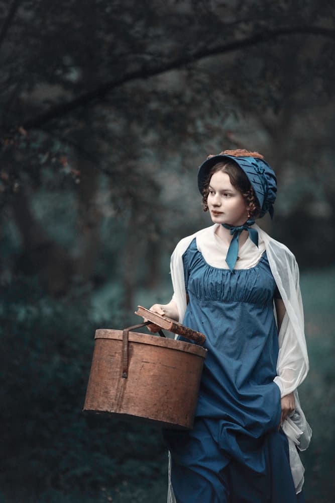 A Young Woman's Regency Stroll by Magdalena Russocka — canvas wall art