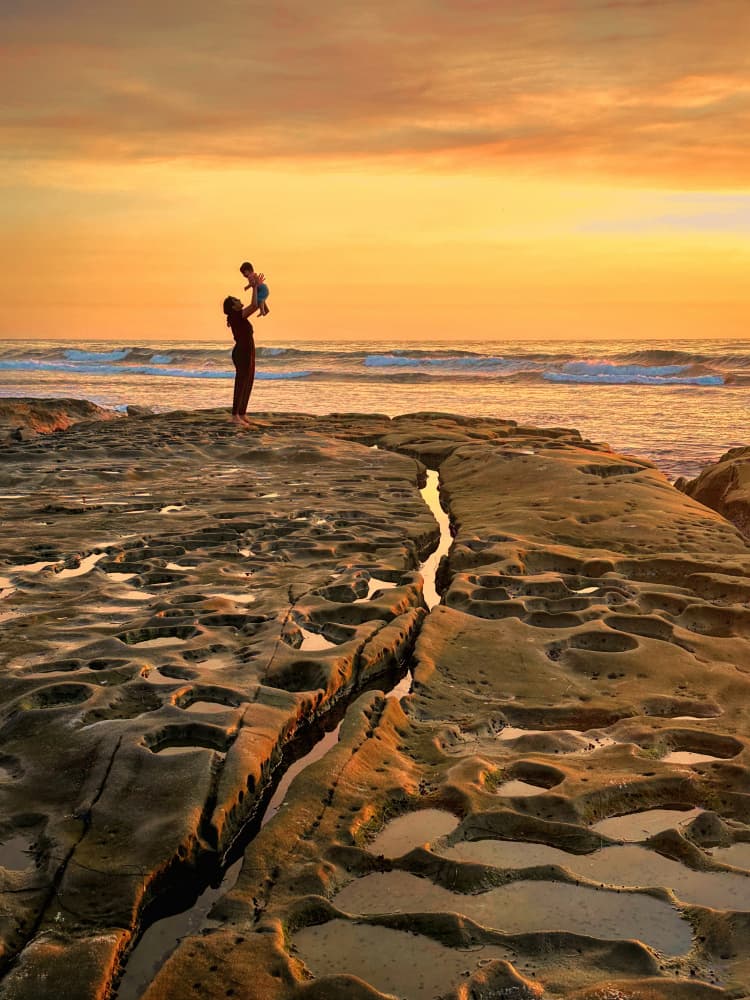 Joyful Beach Sunset by Barbara Fletcher — canvas wall art