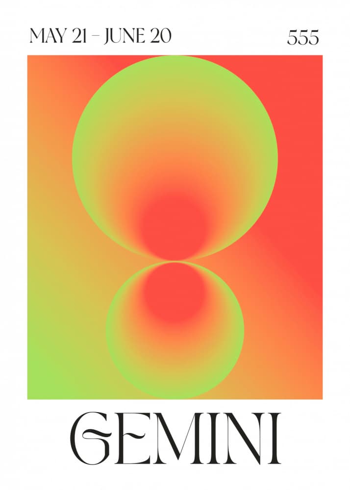Gemini Duality Gradient by Valeria Castillo — canvas wall art