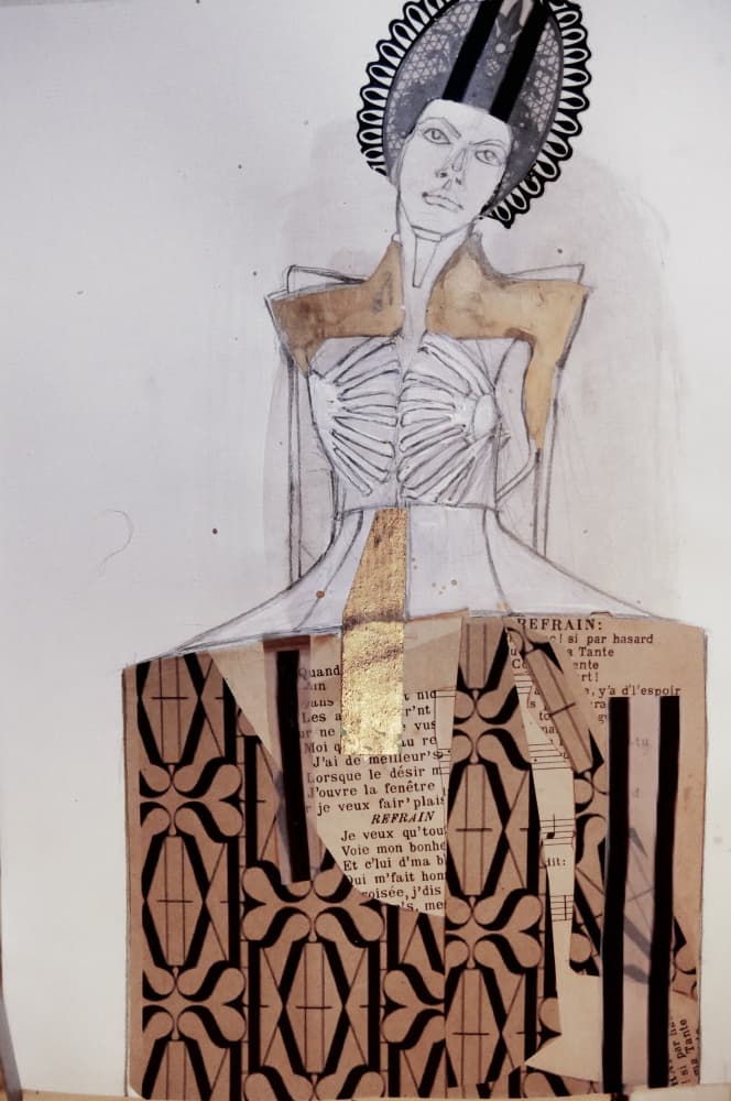 Skeletal Fashion Figure by Doris Schmitz — canvas wall art