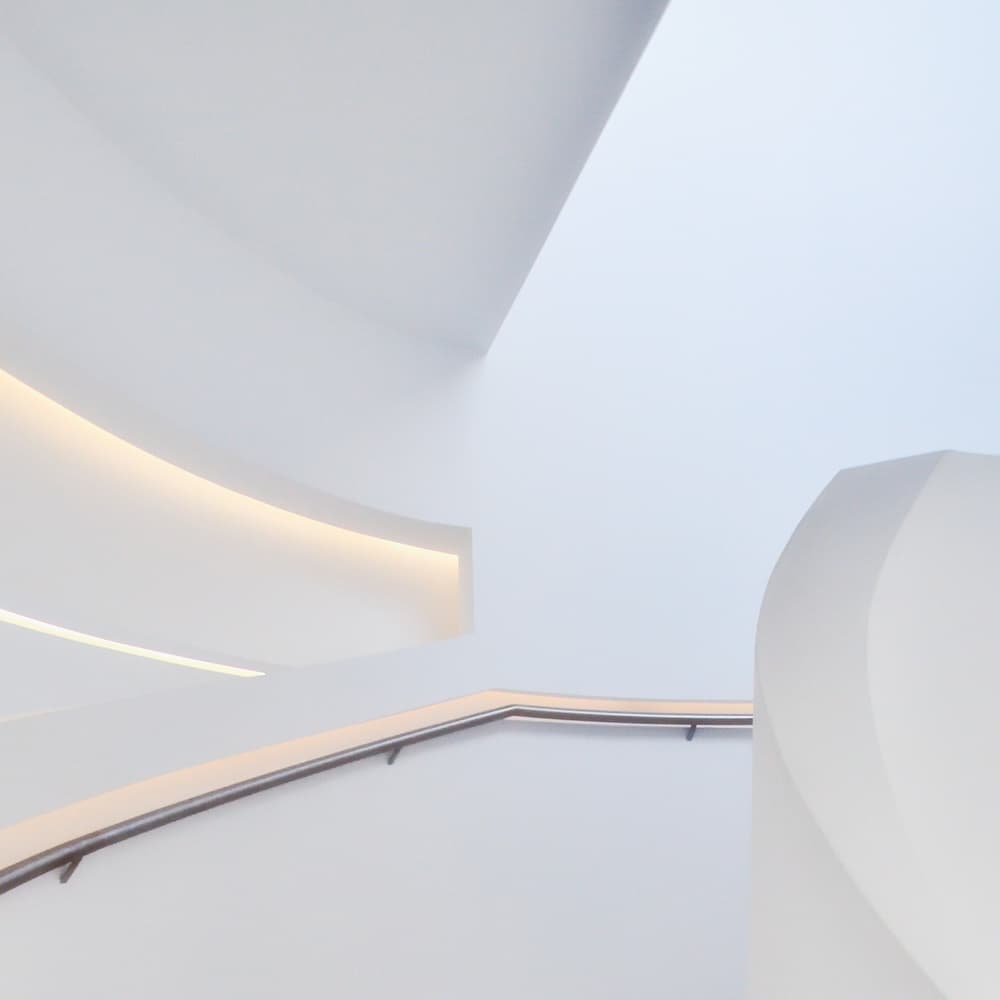Modern White Interior by Konrad Szuszkiewicz — canvas wall art
