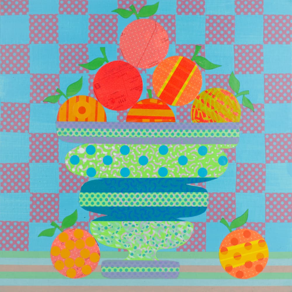 Vibrant Fruit Collage by David Galan — canvas wall art