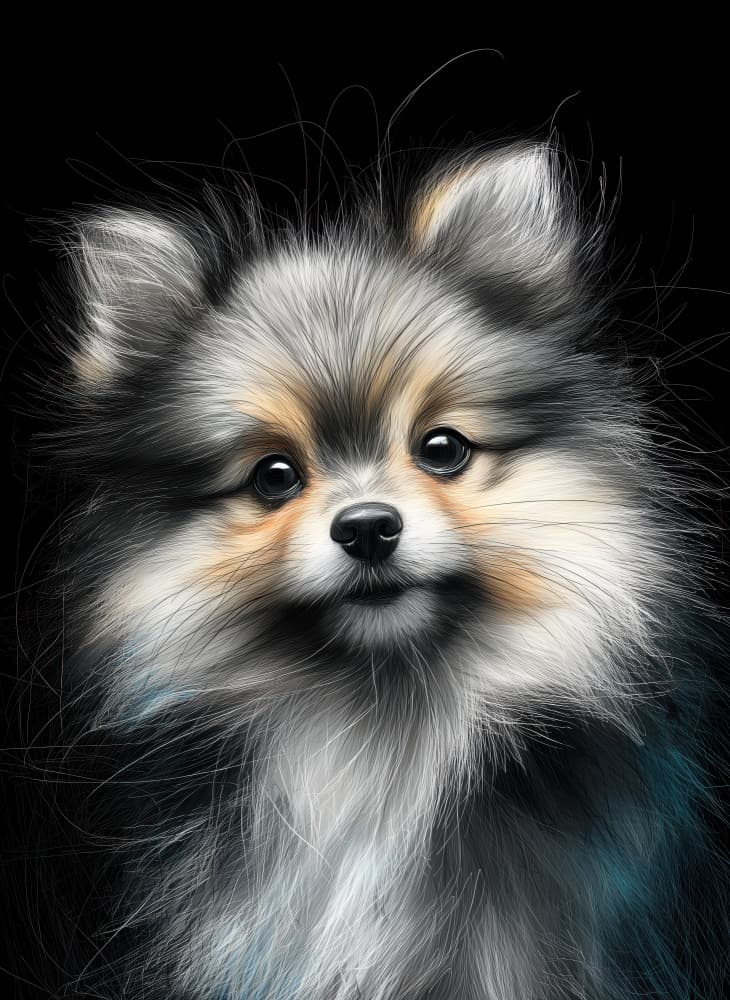 Fluffy Puppy Gaze by Justyna Jaszke — canvas wall art
