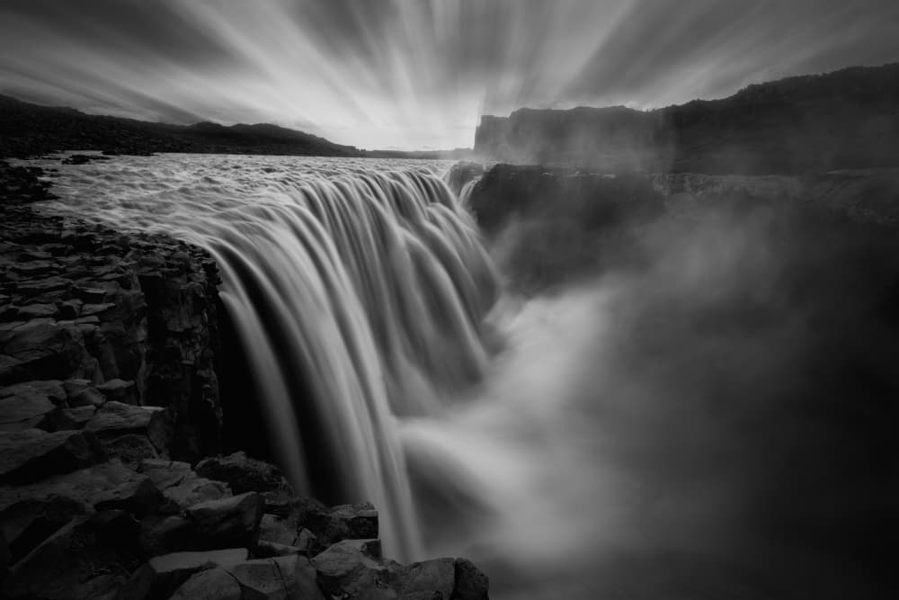 Powerful Misty Falls by Yongnan Li (李永男) — canvas wall art