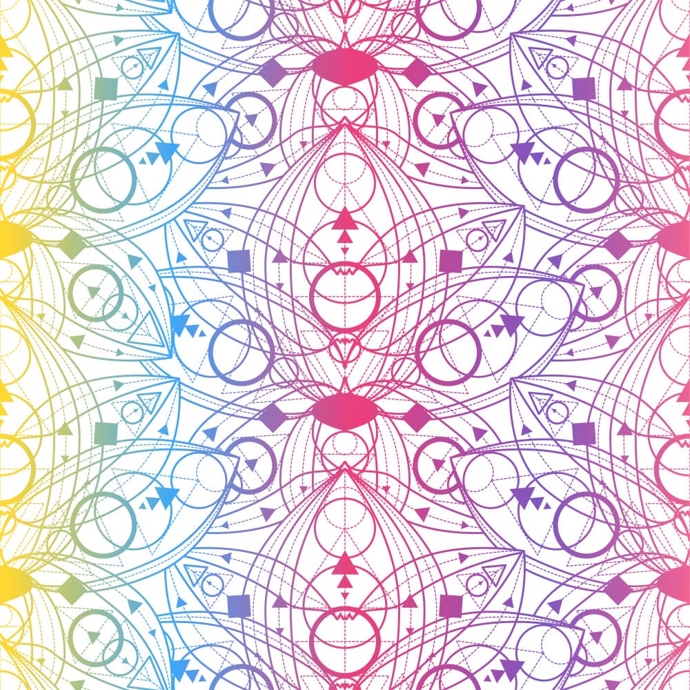 Colorful Sacred Geometry by Marika Barsrsind — canvas wall art