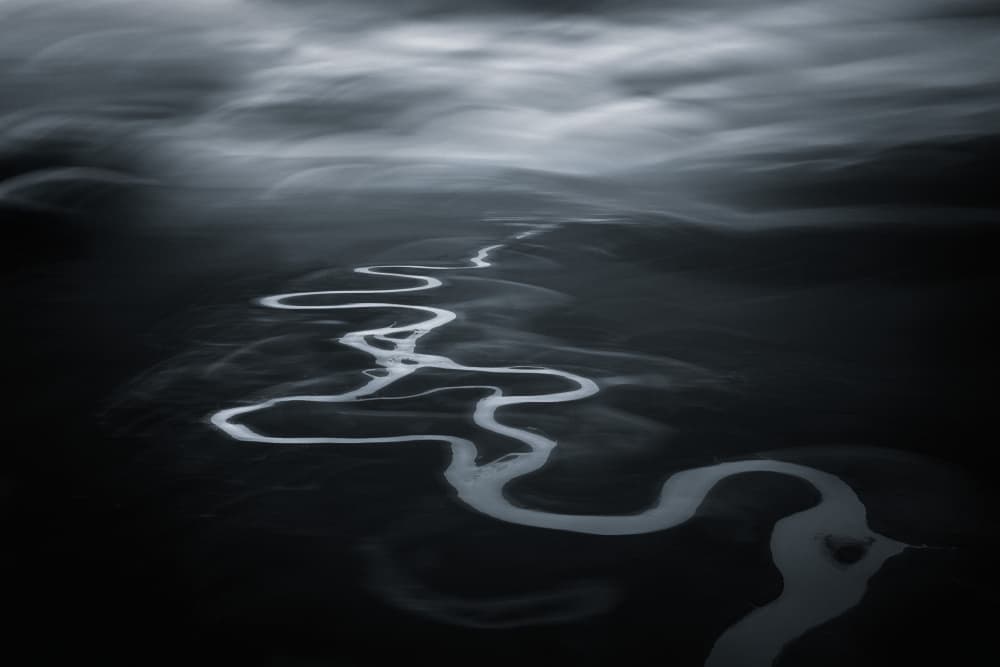 Winding River Landscape by Irene Wu — canvas wall art