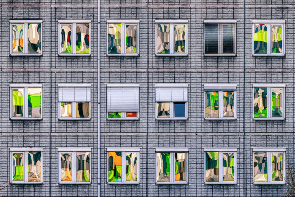 Colorful Window Reflections by Marion Keijzer — canvas wall art