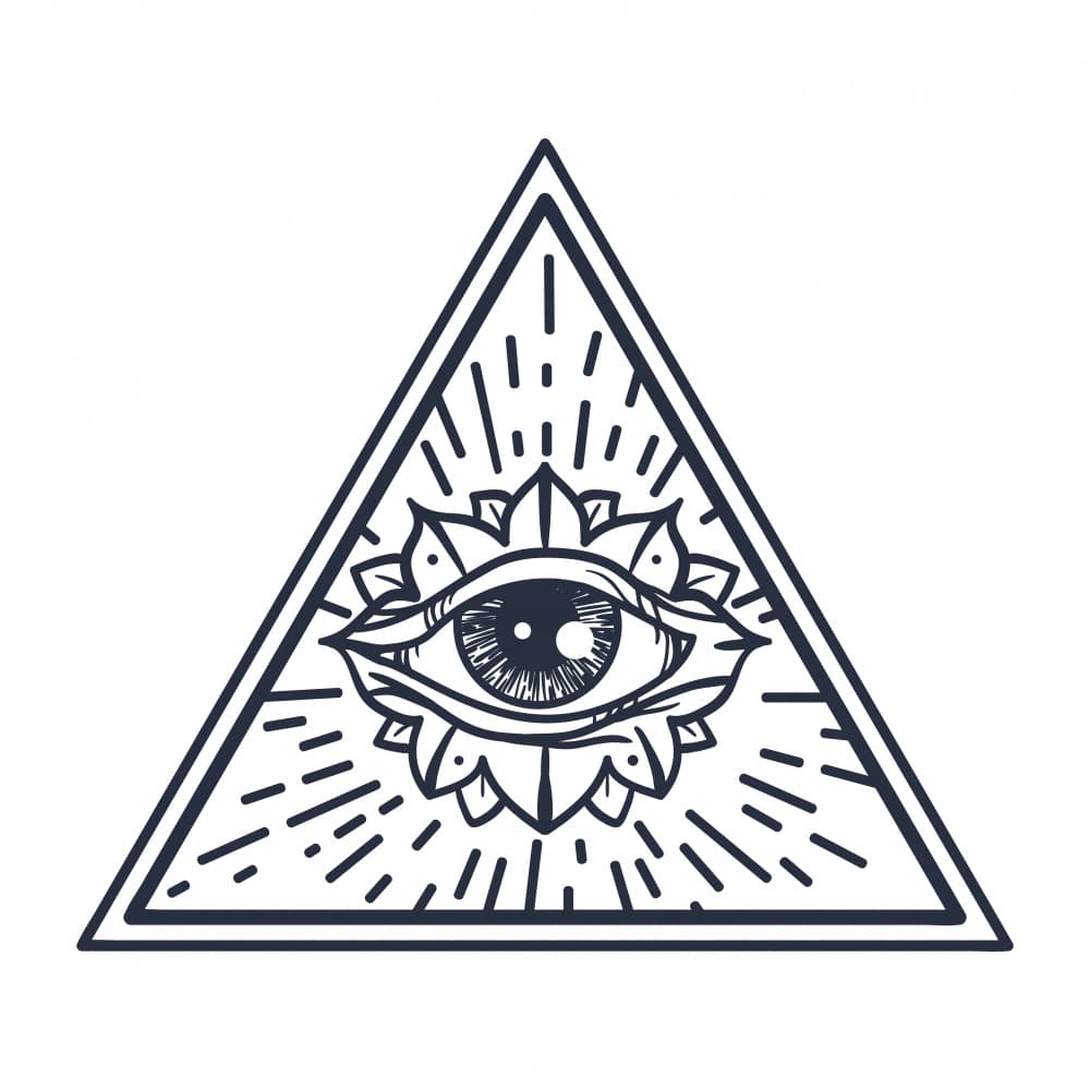 All Seeing Eye Symbol by Marika Barsrsind — canvas wall art