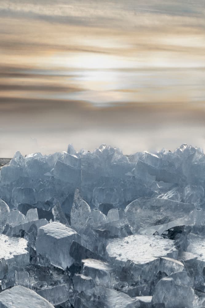Golden Sky Ice by Christina Sillen — canvas wall art