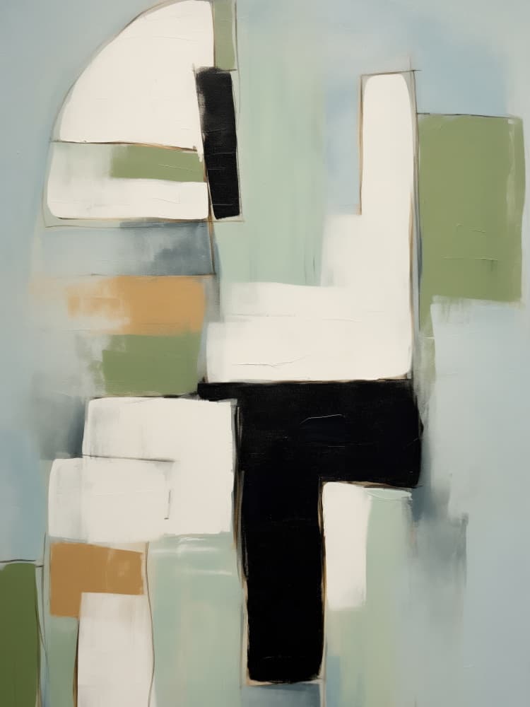 Serene Abstract Shapes by Nadjaa — canvas wall art