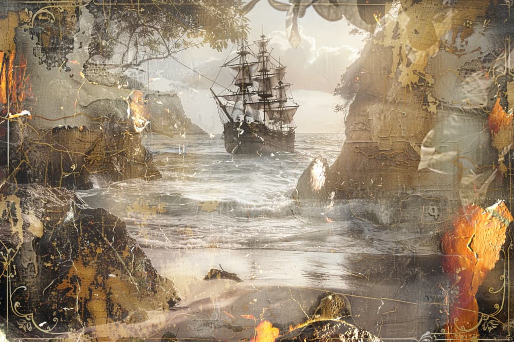 Vintage Ship Voyage by Rafal Kulik — canvas wall art