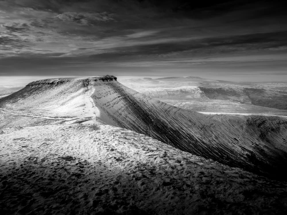 Snowy Mountain Vista by Lee Kershaw — canvas wall art