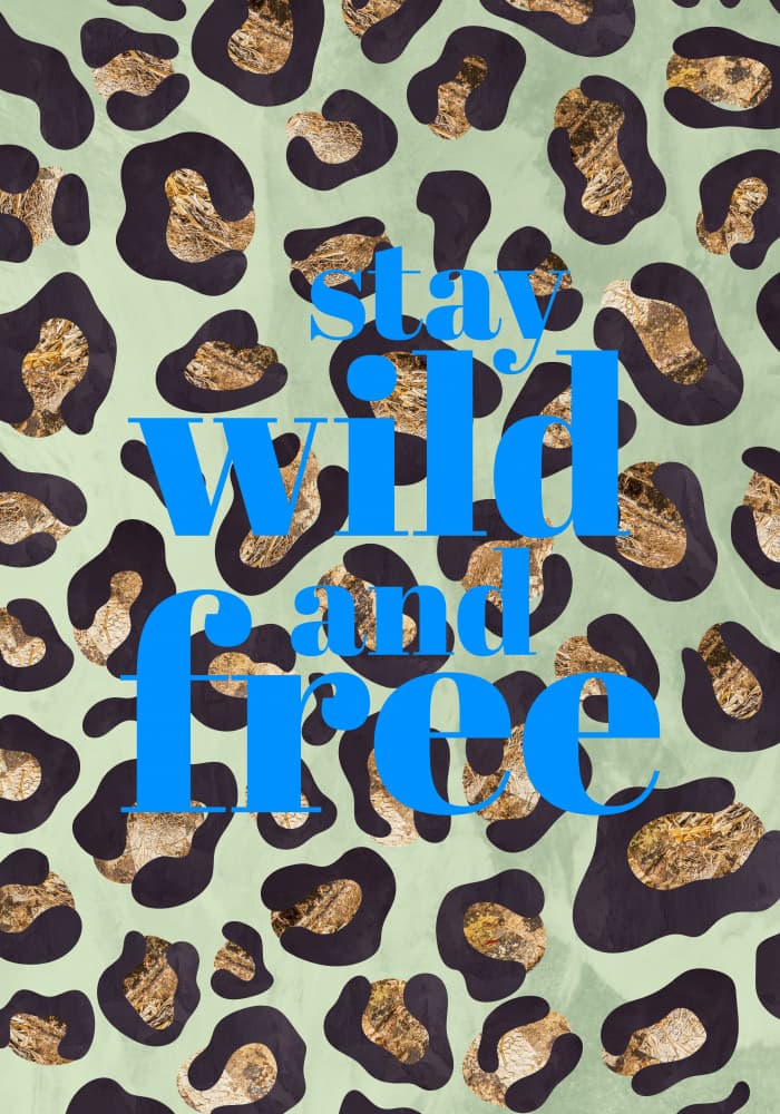 Stay Wild Gold Leopard by Sarah Manovski — canvas wall art