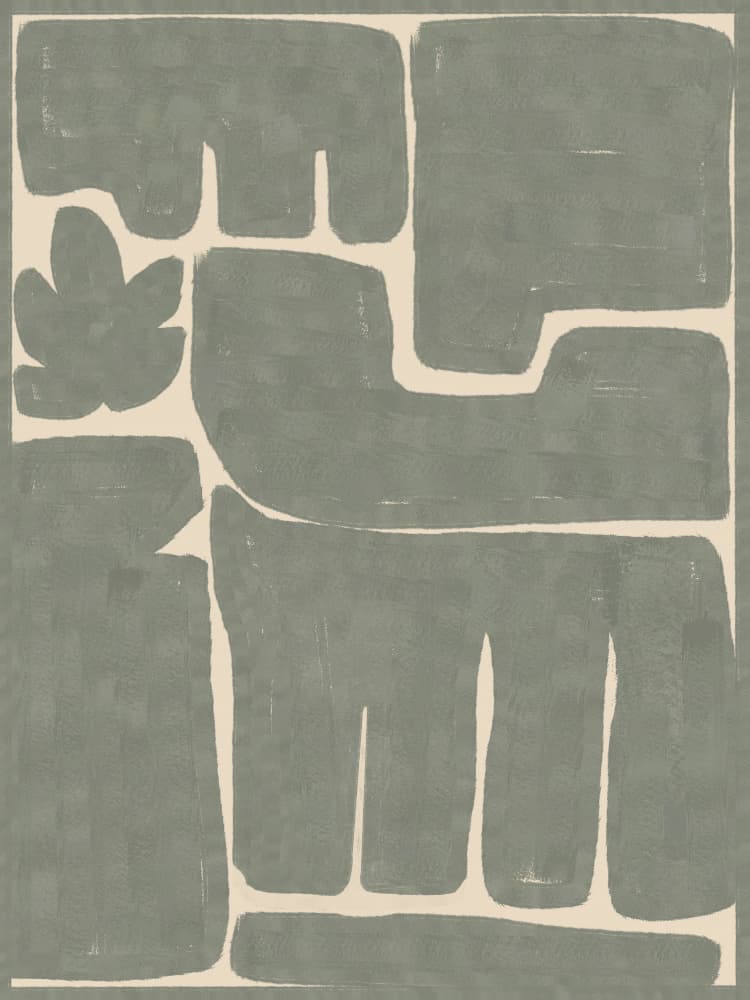 Organic Sage Shapes by Cannavaro — canvas wall art