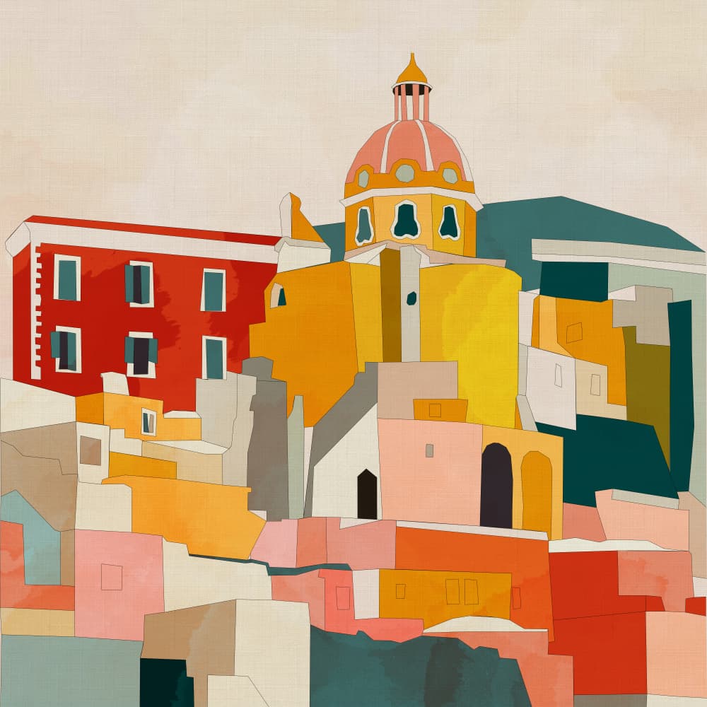 Procida Italy Kopie by Ana Rut Bre — canvas wall art